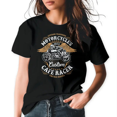 T-Shirt "Motorcycles - Cafe Racer" mit anpassbarem Druck