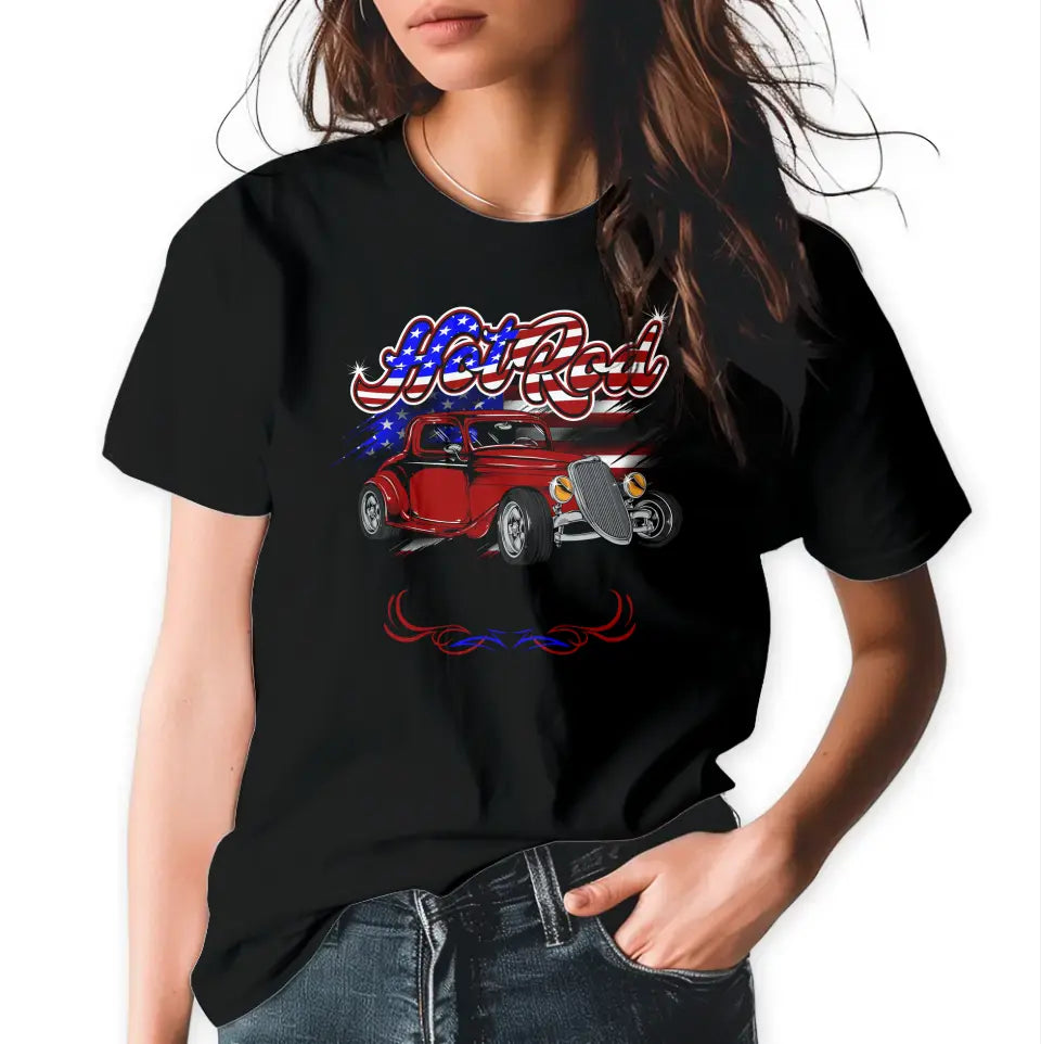 T-Shirt "Hot Rod - American" mit anpassbarem Druck