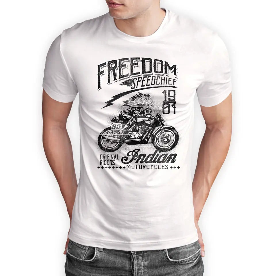 T-Shirt "Freedom Speedchief - Indian Motorcycles" mit anpassbarem Druck