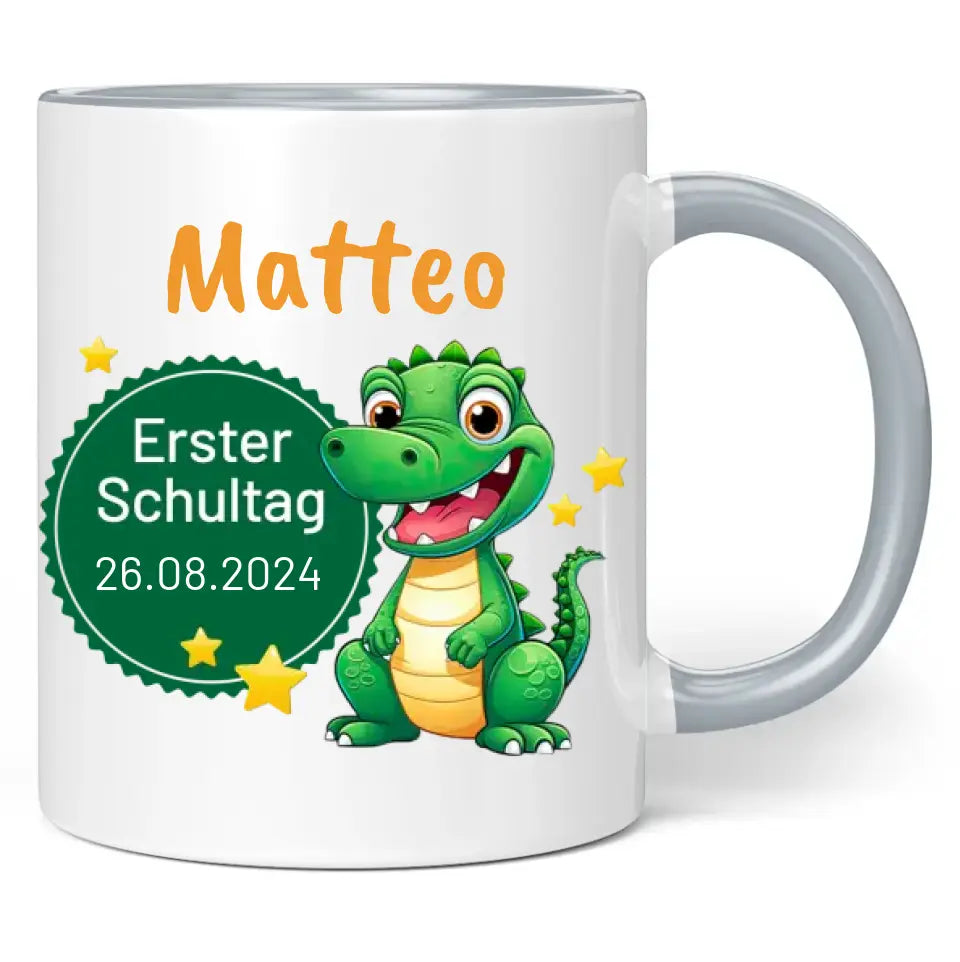 Tasse "Erster Schultag" mit Wunschname + Datum