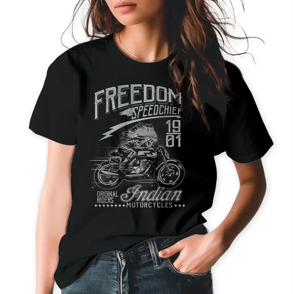 T-Shirt "Freedom Speedchief - Indian Motorcycles" mit anpassbarem Druck