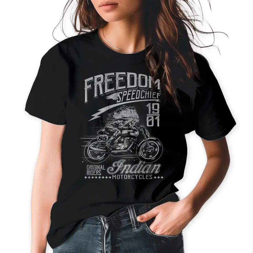 T-Shirt "Freedom Speedchief - Indian Motorcycles" mit anpassbarem Druck