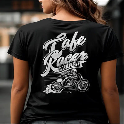 T-Shirt "Cafe Racer - Rider Forever" mit anpassbarem Druck