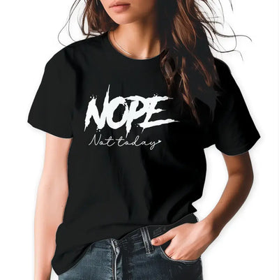 T-Shirt "Nope - Not today / Heute nicht" mit anpassbarem Druck