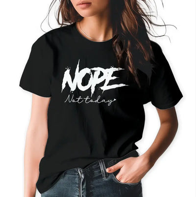 T-Shirt "Nope - Not today / Heute nicht" mit anpassbarem Druck