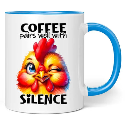 Tasse "coffee pairs well with silence"