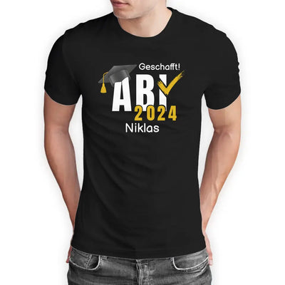 T-Shirt "ABI 2024 - Geschafft!" mit anpassbarem Druck