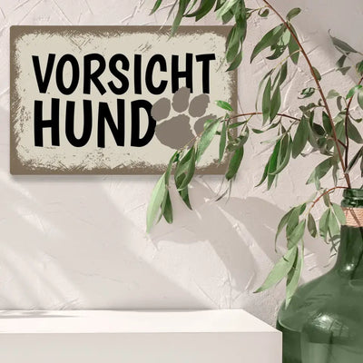 Blechschild "Vorsicht Hund"