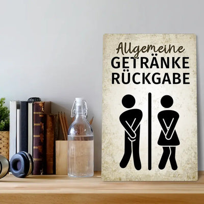 Blechschild "Allgemeine Getränkerückgabe"