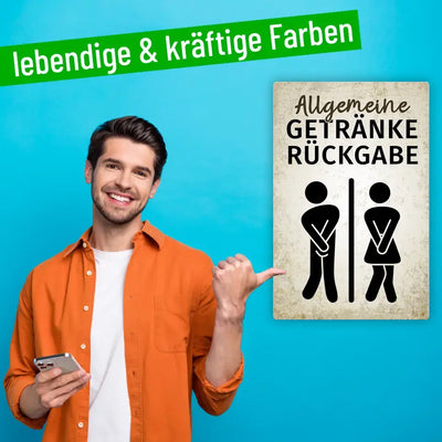 Blechschild "Allgemeine Getränkerückgabe"