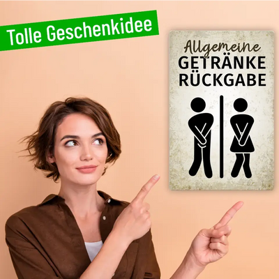 Blechschild "Allgemeine Getränkerückgabe"