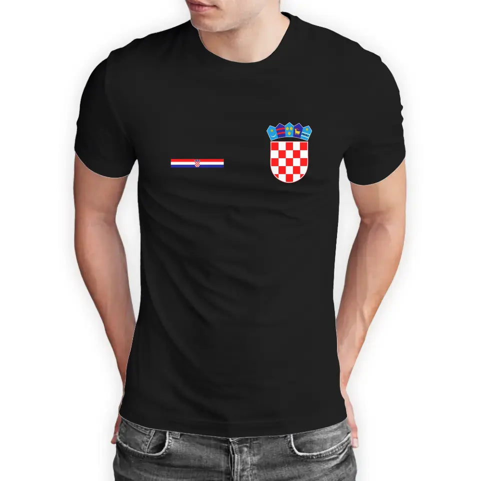 T-Shirt "EM Kroatien" mit Wunschtext