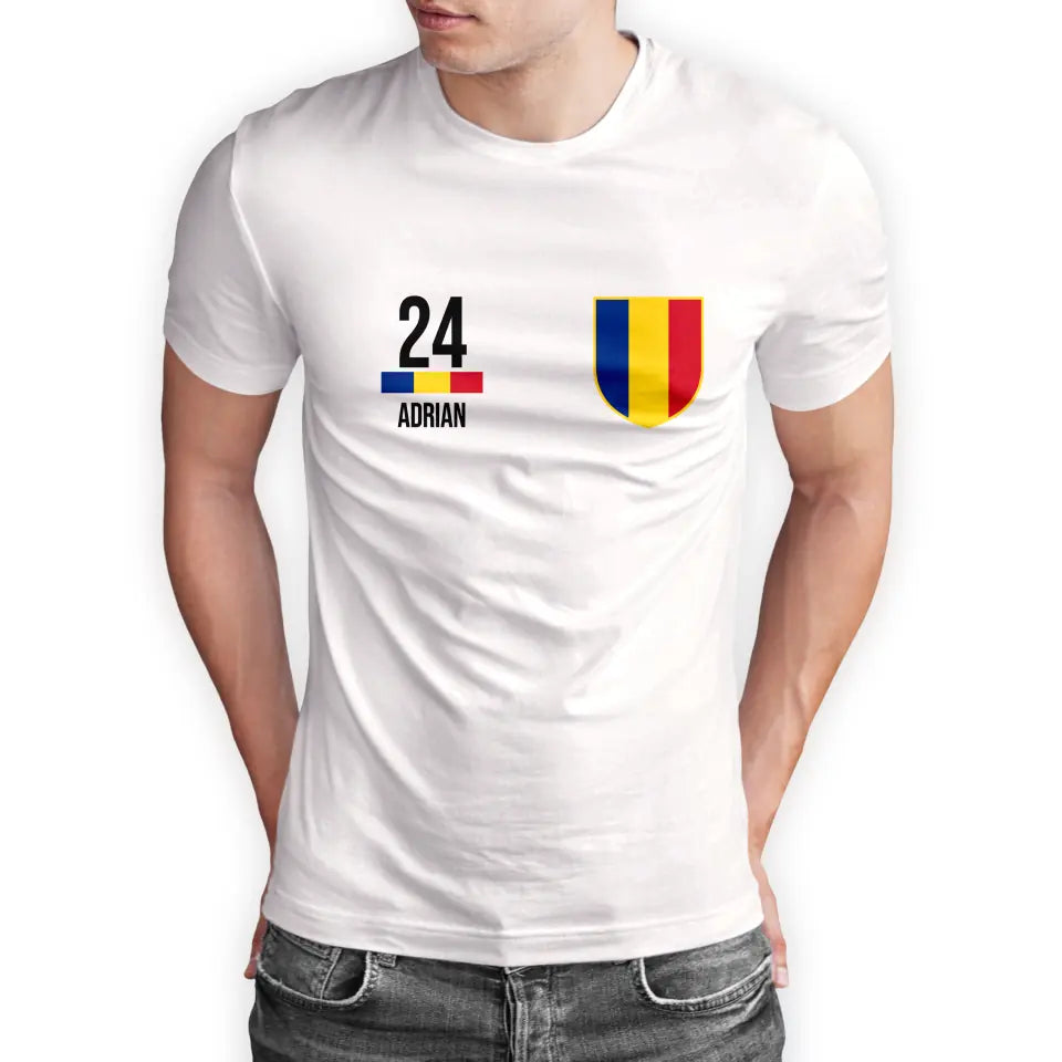 T-Shirt "EM Rumänien" mit Wunschtext