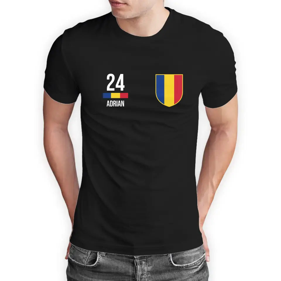 T-Shirt "EM Rumänien" mit Wunschtext