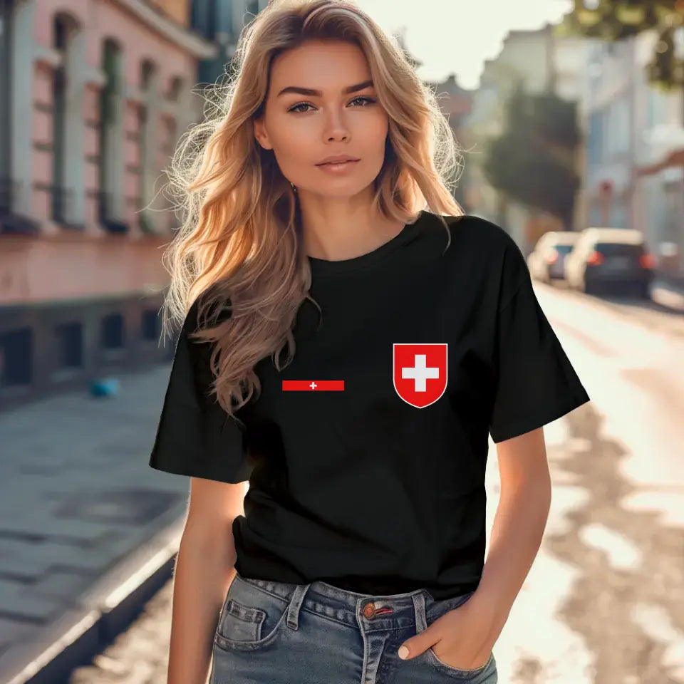 T-Shirt "EM Schweiz" mit Wunschtext