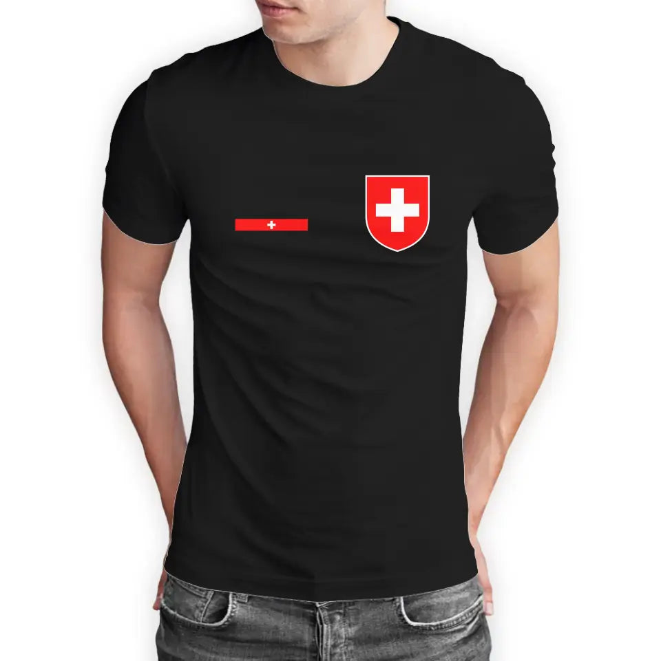 T-Shirt "EM Schweiz" mit Wunschtext