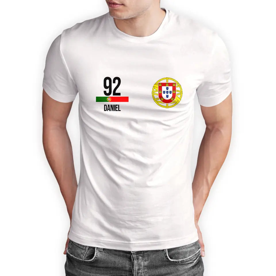 T-Shirt "EM Portugal" mit Wunschtext