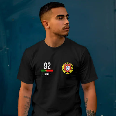 T-Shirt "EM Portugal" mit Wunschtext