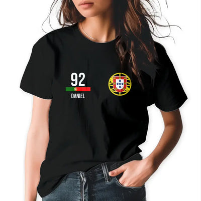 T-Shirt "EM Portugal" mit Wunschtext