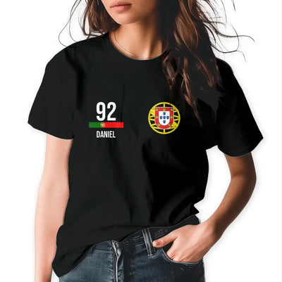 T-Shirt "EM Portugal" mit Wunschtext