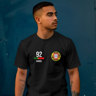 T-Shirt "EM Portugal" mit Wunschtext