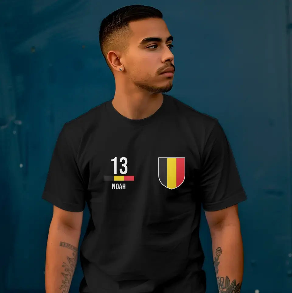 T-Shirt "EM Belgien" mit Wunschtext