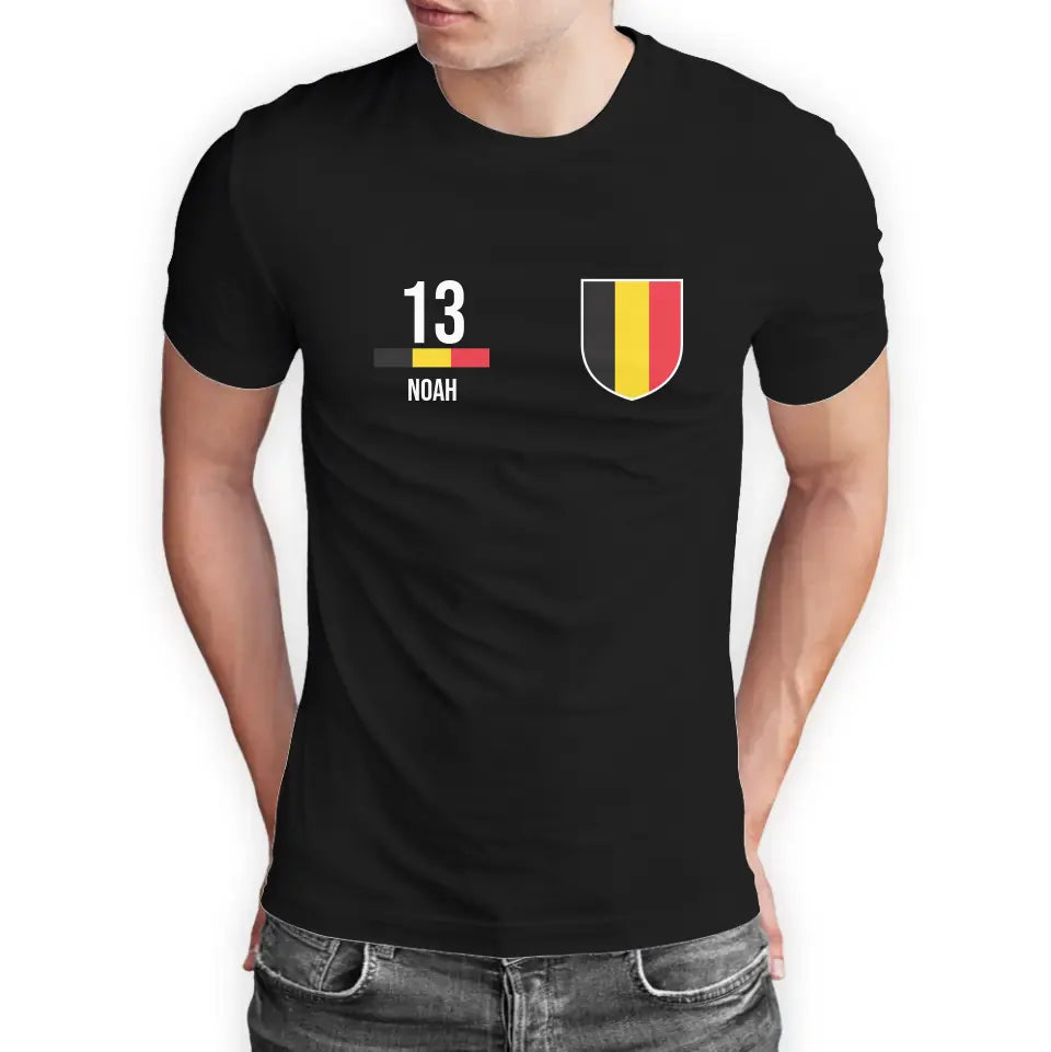 T-Shirt "EM Belgien" mit Wunschtext