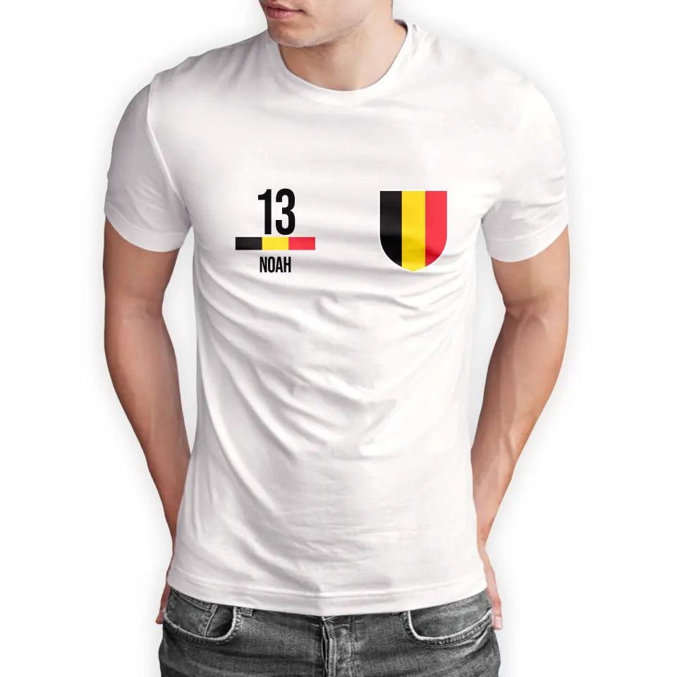 T-Shirt "EM Belgien" mit Wunschtext