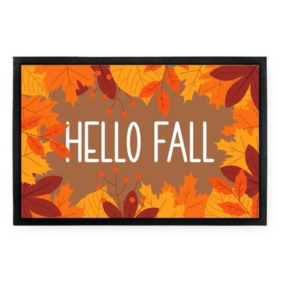 Fußmatte "Hello Fall" Motiv mit Blättern