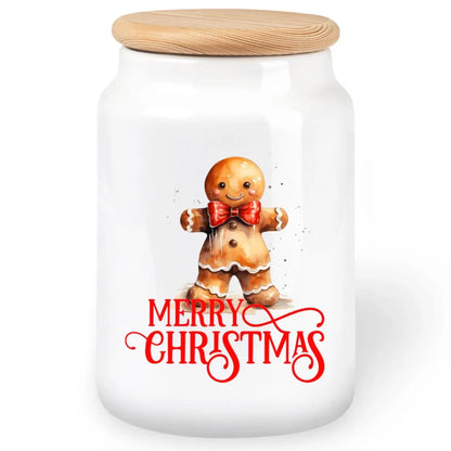 Keksdose "Merry Christmas" Motiv mit Lebkuchenmann