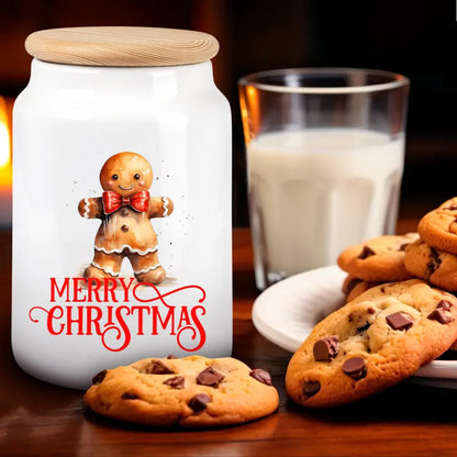 Keksdose "Merry Christmas" Motiv mit Lebkuchenmann